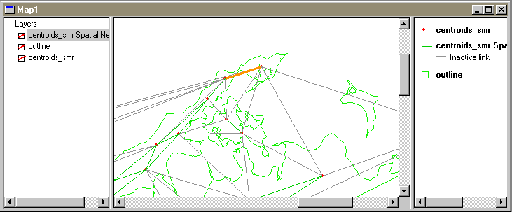 I'm going to reinstate the link in orange. It was turned off when I intersected the spatial network with the outline, but it isolates the point at the end of the north fork of Long Island.